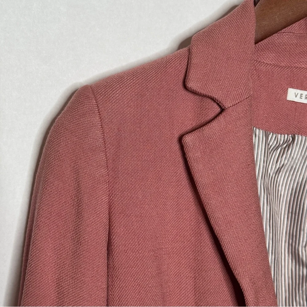 Veronica Beard Blazer Odile Dickey Pink Jacket Rosewood Double Breasted SZ 0